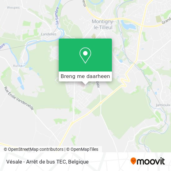 Vésale - Arrêt de bus TEC kaart