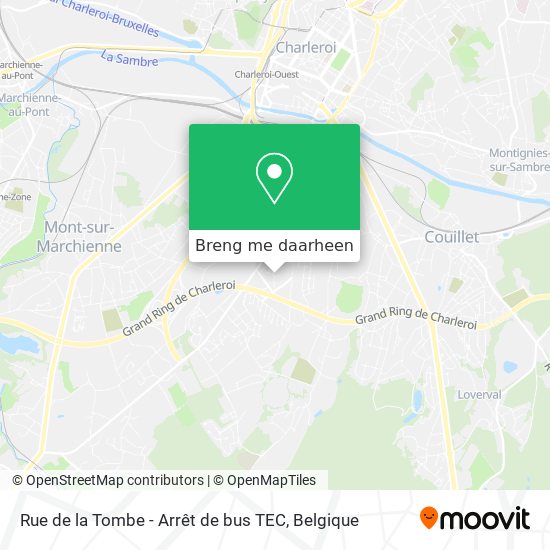 Rue de la Tombe - Arrêt de bus TEC kaart
