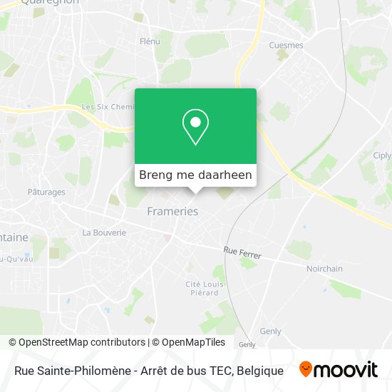 Rue Sainte-Philomène - Arrêt de bus TEC kaart