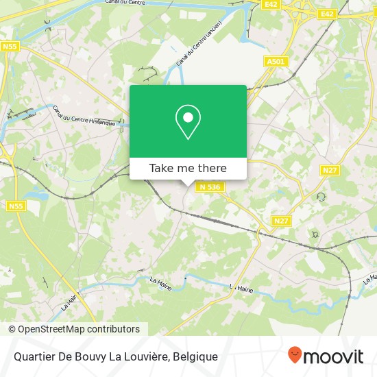 Quartier De Bouvy La Louvière kaart