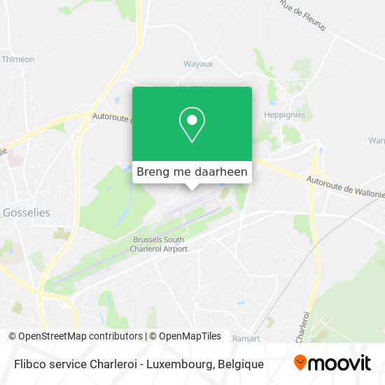 Flibco service Charleroi - Luxembourg kaart