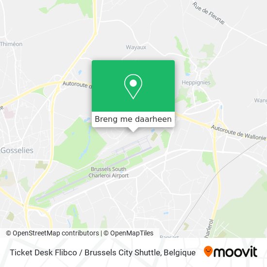 Ticket Desk Flibco / Brussels City Shuttle kaart