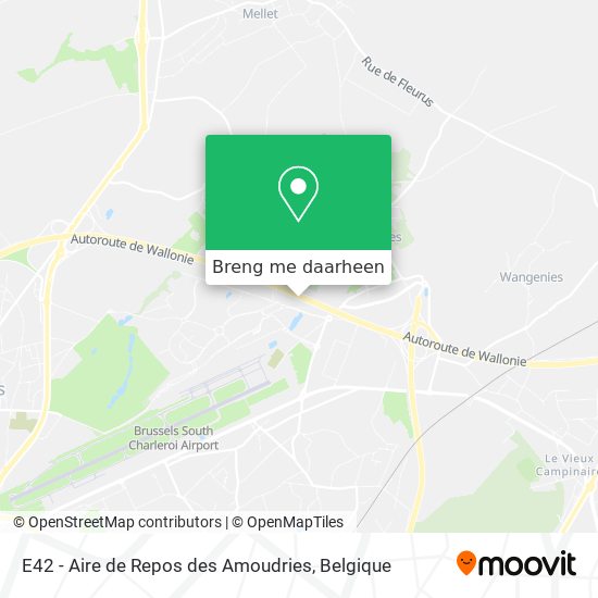 E42 - Aire de Repos des Amoudries kaart