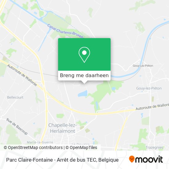 Parc Claire-Fontaine - Arrêt de bus TEC kaart
