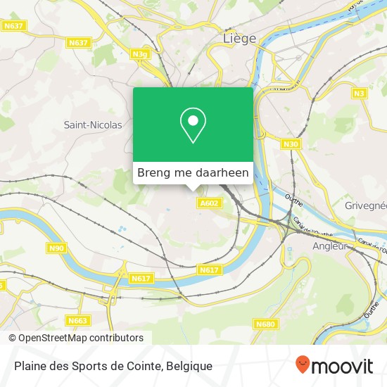 Plaine des Sports de Cointe kaart