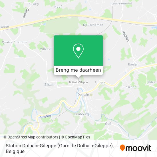 Station Dolhain-Gileppe (Gare de Dolhain-Gileppe) kaart