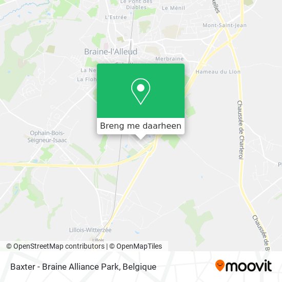 Baxter - Braine Alliance Park kaart