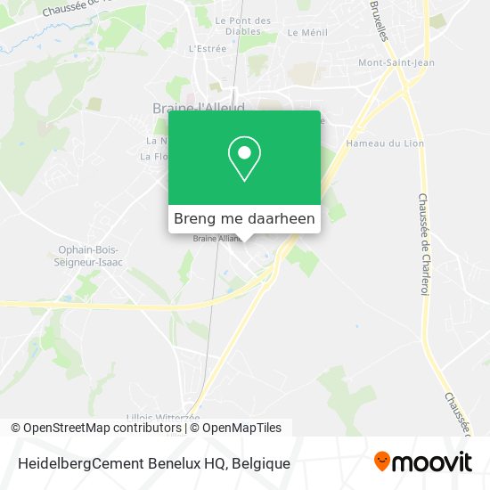 HeidelbergCement Benelux HQ kaart