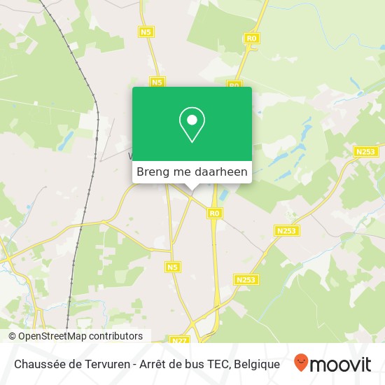 Chaussée de Tervuren - Arrêt de bus TEC kaart