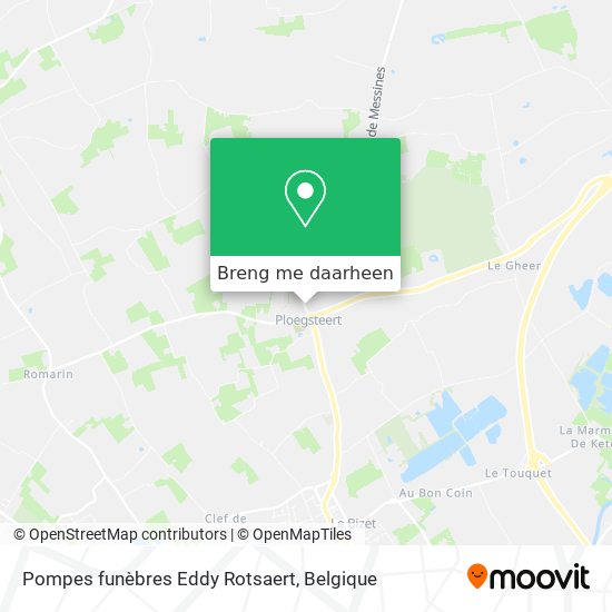 Pompes funèbres Eddy Rotsaert kaart