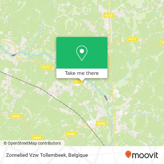 Zonnelied Vzw Tollembeek kaart
