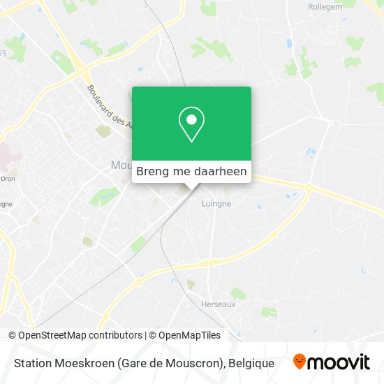 Station Moeskroen (Gare de Mouscron) kaart