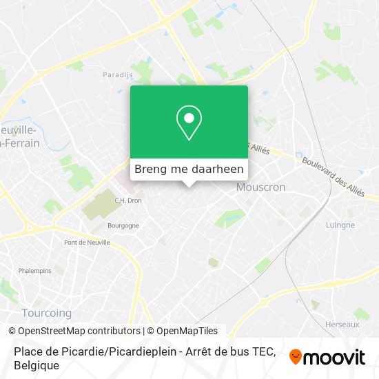 Place de Picardie / Picardieplein - Arrêt de bus TEC kaart
