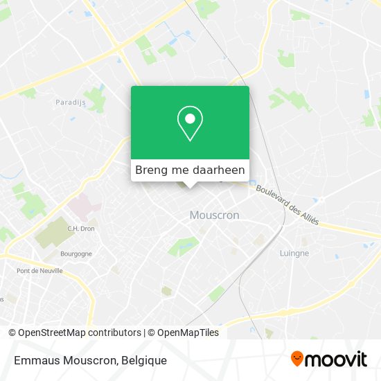 Emmaus Mouscron kaart