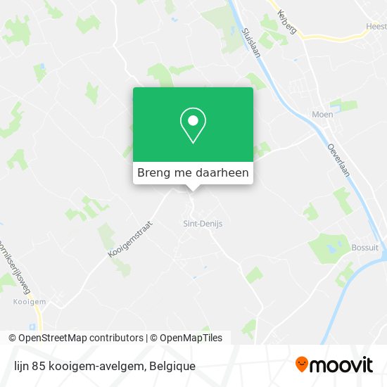 lijn 85 kooigem-avelgem kaart