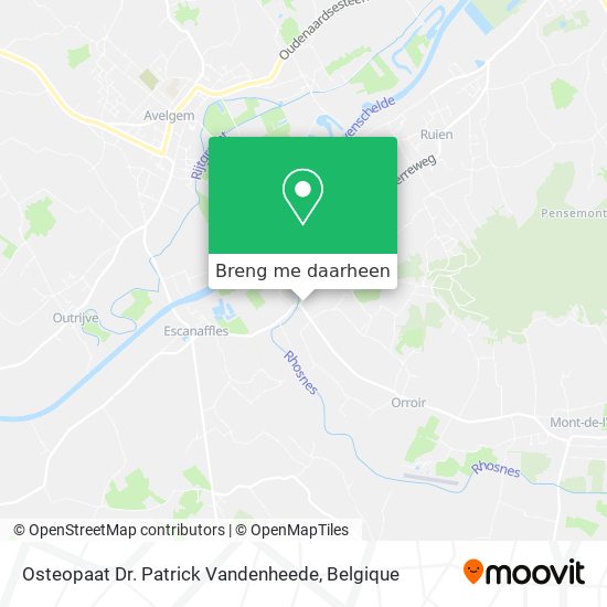 Osteopaat Dr. Patrick Vandenheede kaart