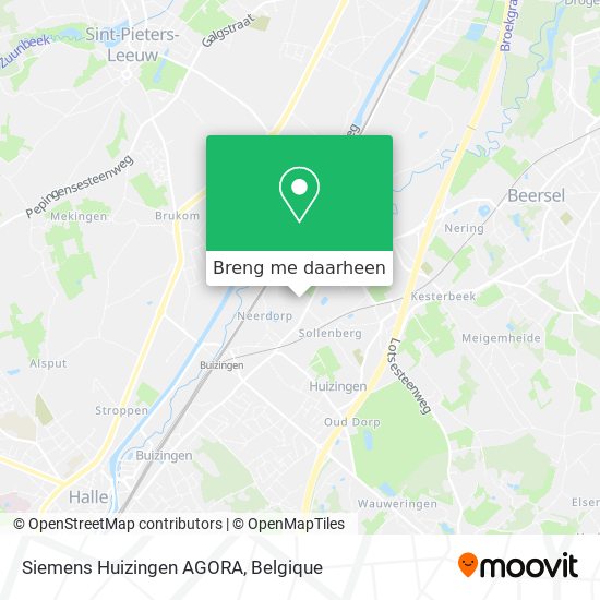 Siemens Huizingen AGORA kaart