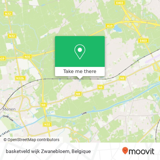 basketveld wijk Zwanebloem kaart