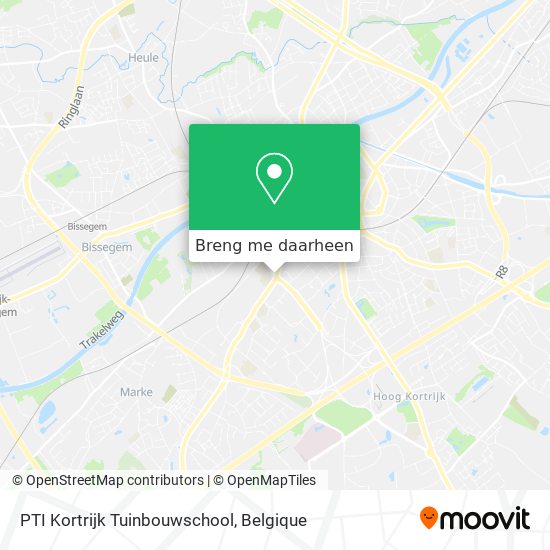 PTI Kortrijk Tuinbouwschool kaart