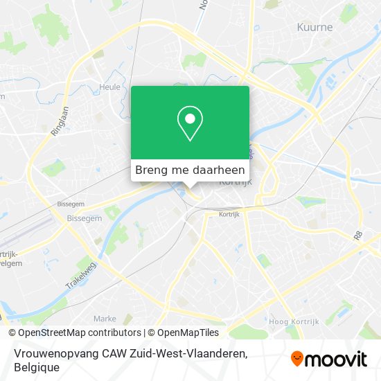 Vrouwenopvang CAW Zuid-West-Vlaanderen kaart