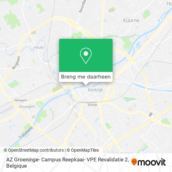 AZ Groeninge- Campus Reepkaai- VPE Revalidatie 2 kaart