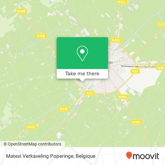 Matexi Verkaveling Poperinge kaart