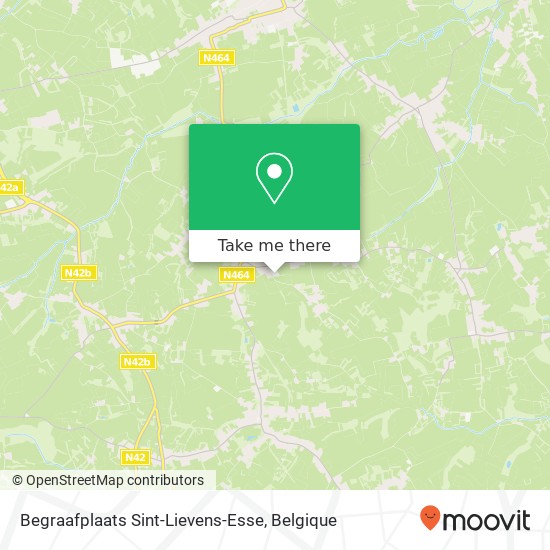 Begraafplaats Sint-Lievens-Esse kaart