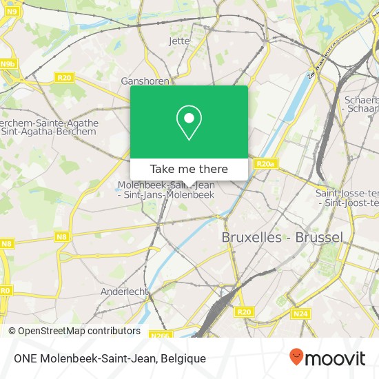 ONE Molenbeek-Saint-Jean kaart