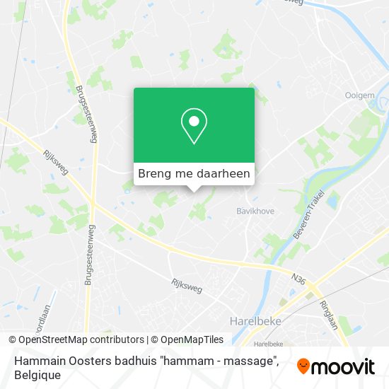 Hammain Oosters badhuis "hammam - massage" kaart
