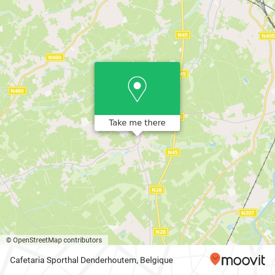 Cafetaria Sporthal Denderhoutem kaart