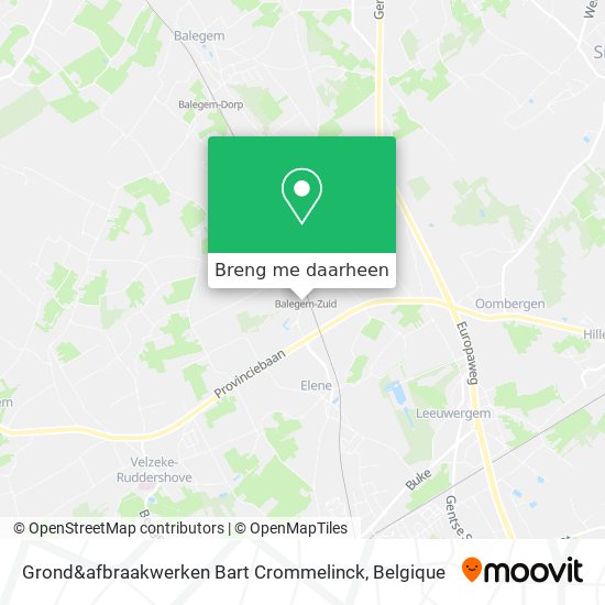 Grond&afbraakwerken Bart Crommelinck kaart