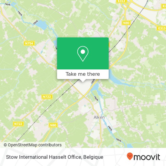 Stow International Hasselt Office kaart