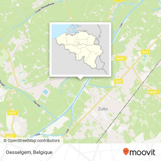 Oesselgem kaart