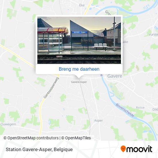 Station Gavere-Asper kaart