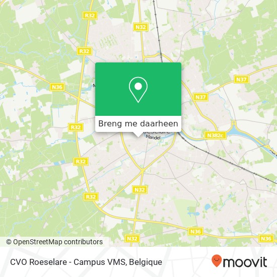 CVO Roeselare - Campus VMS kaart