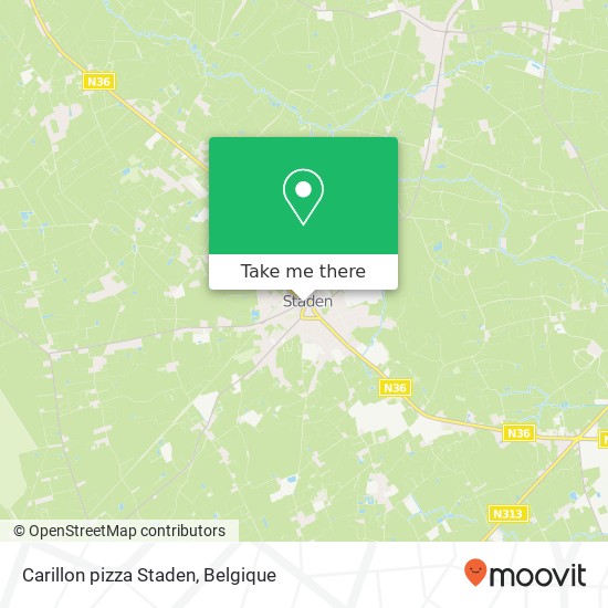 Carillon pizza Staden kaart