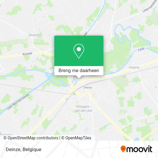 Hoe gaan naar Deinze via bus, trein of tram?
