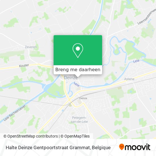 Halte Deinze Gentpoortstraat Grammat kaart