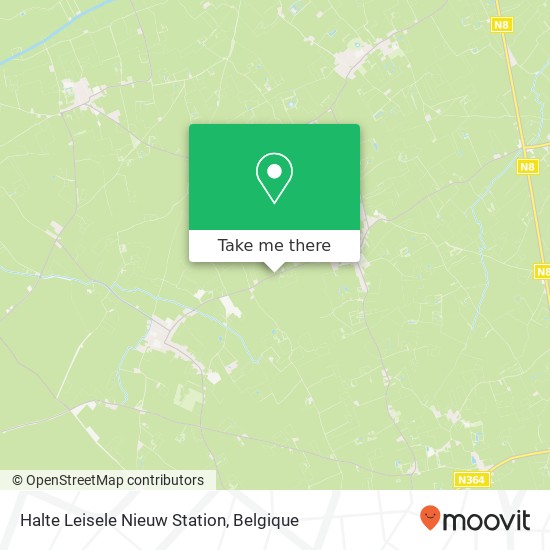 Halte Leisele Nieuw Station kaart