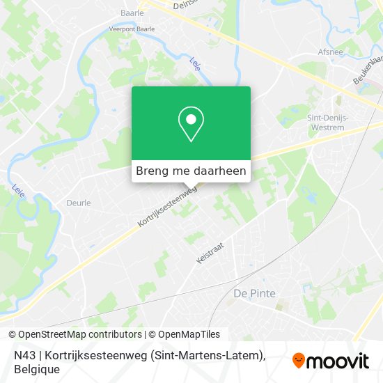 N43 | Kortrijksesteenweg (Sint-Martens-Latem) kaart