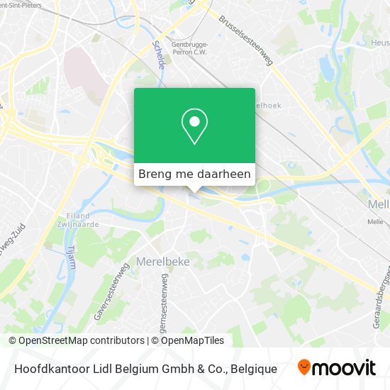 Hoofdkantoor Lidl Belgium Gmbh & Co. kaart