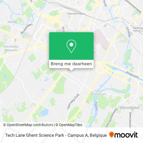 Tech Lane Ghent Science Park - Campus A kaart