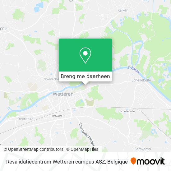 Revalidatiecentrum Wetteren campus ASZ kaart