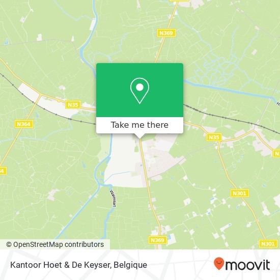 Kantoor Hoet & De Keyser kaart
