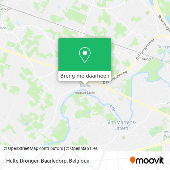 Halte Drongen Baarledorp kaart