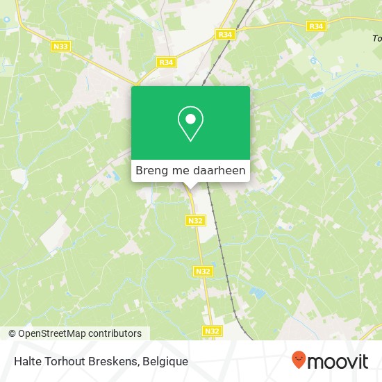 Halte Torhout Breskens kaart