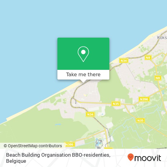 Beach Building Organisation BBO-residenties kaart