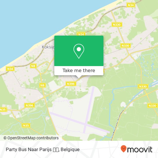 Party Bus Naar Parijs 🎉👻 kaart