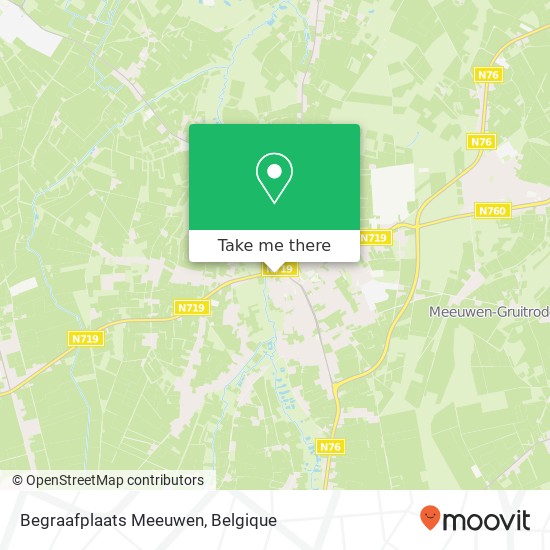Begraafplaats Meeuwen kaart