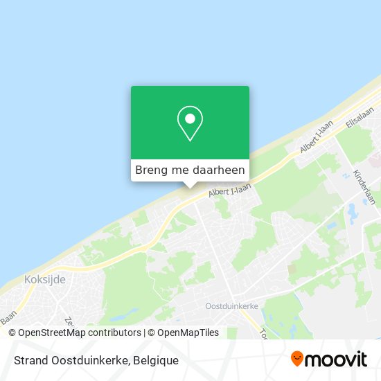 Strand Oostduinkerke kaart